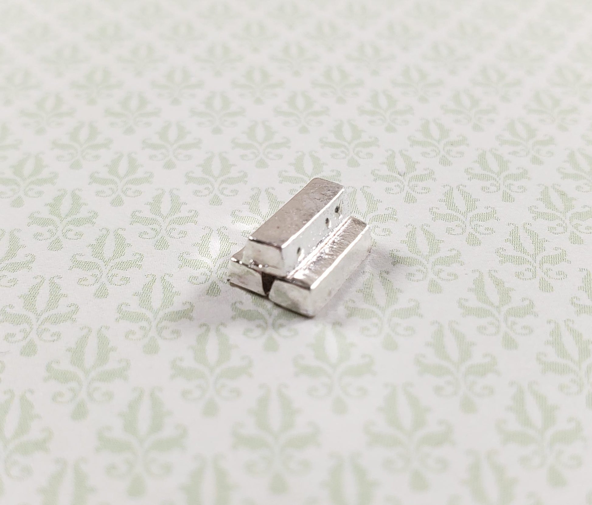 Dollhouse Silver Bullion Bars Set of 3 1:12 Scale Miniature