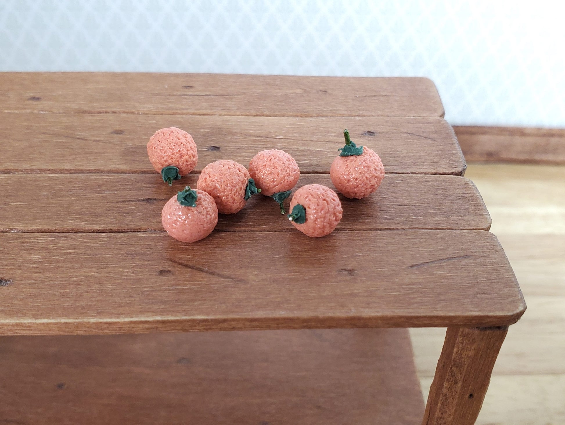 Dollhouse Oranges Set of 6 1:12 Scale Miniature Kitchen Food Groceries Market