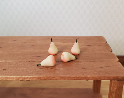 Dollhouse Pear Set of 4 1:12 Scale Miniature Dessert Food Kitchen Grocery