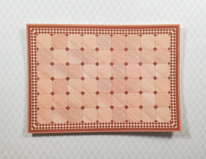 Dollhouse HALF SCALE Parquet Wood Floor Cardstock 1:24 Miniature World Model