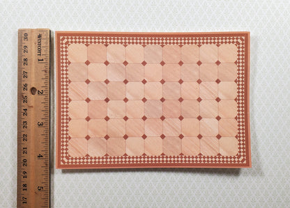 Dollhouse HALF SCALE Parquet Wood Floor Cardstock 1:24 Miniature World Model