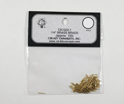 Brass Nails Brads Small Tiny Thin 1/4" Approx 100 Cir-Kit CK1022-1
