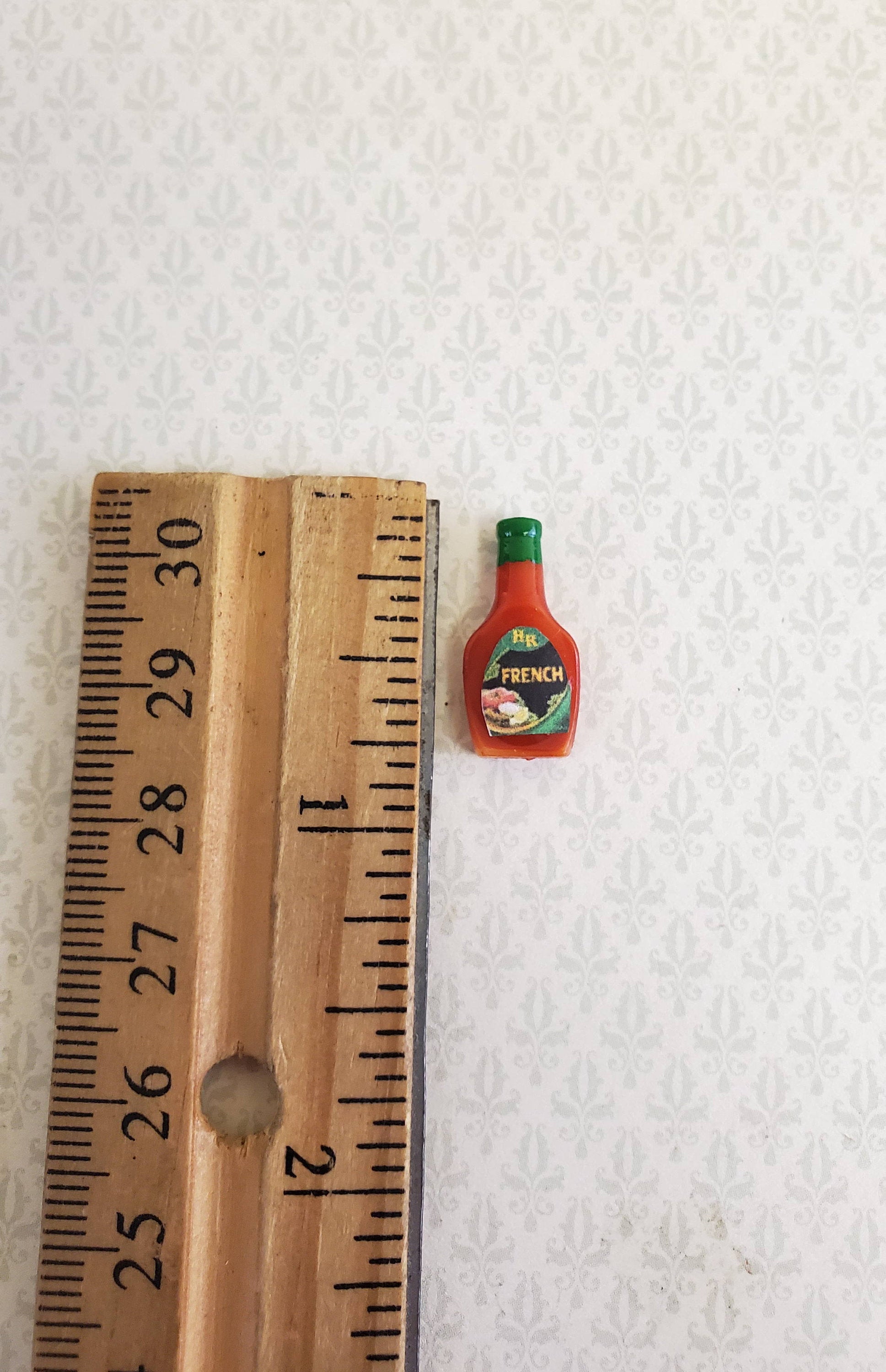 Dollhouse Miniature Salad Dressing x3 Bottles 1:12 Scale Kitchen Food Accessory