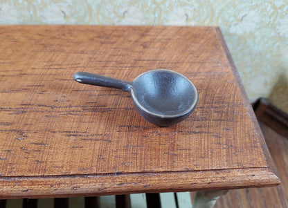 Dollhouse Small Brown Ceramic Soup Pot with Handle 1:12 Scale Miniature