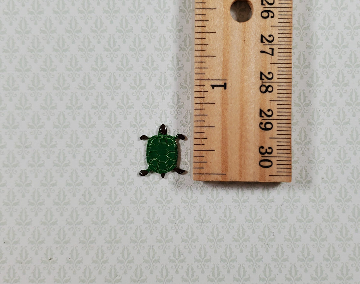 Small Green Turtle Metal Embellishment Wall Art 5/8"