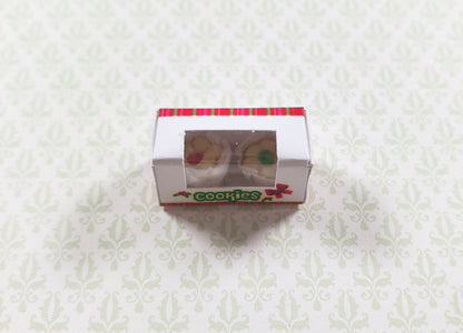 Dollhouse Xmas Cookies in Xmas Window Box 1:12 Scale Miniatures Food Bakery