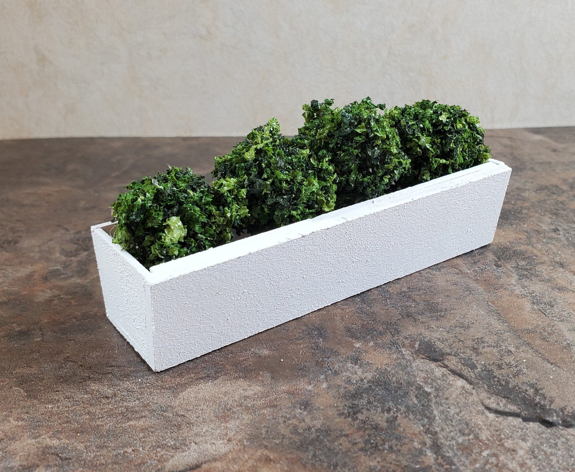 Dollhouse Garden Window or Flower Box 1:12 Scale White Wood 3 5/8" long