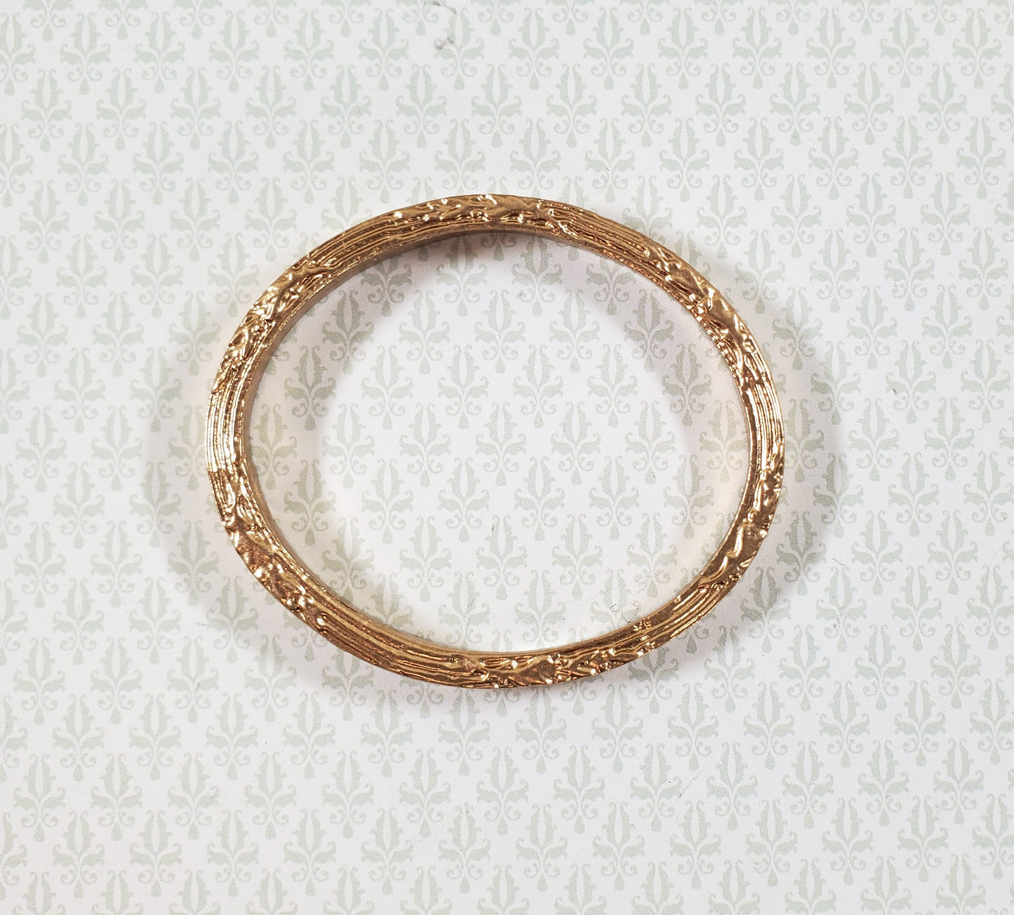 Dollhouse Oval Picture Frame Gold for Paintings Medium Size Miniature