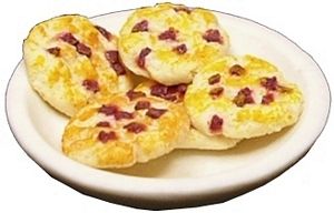 Dollhouse Chocolate Chip Cookies on a Plate 1:12 Scale Miniature Food