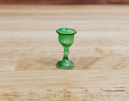 Dollhouse Small Fancy Green Water or Wine Glass 1:12 Scale Miniature