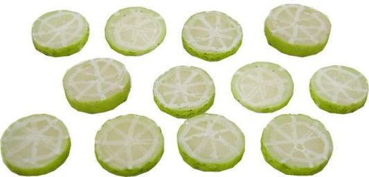 Dollhouse Lime Slices Set of 12 1:12 Scale Miniature Food Kitchen Fruit Snacks
