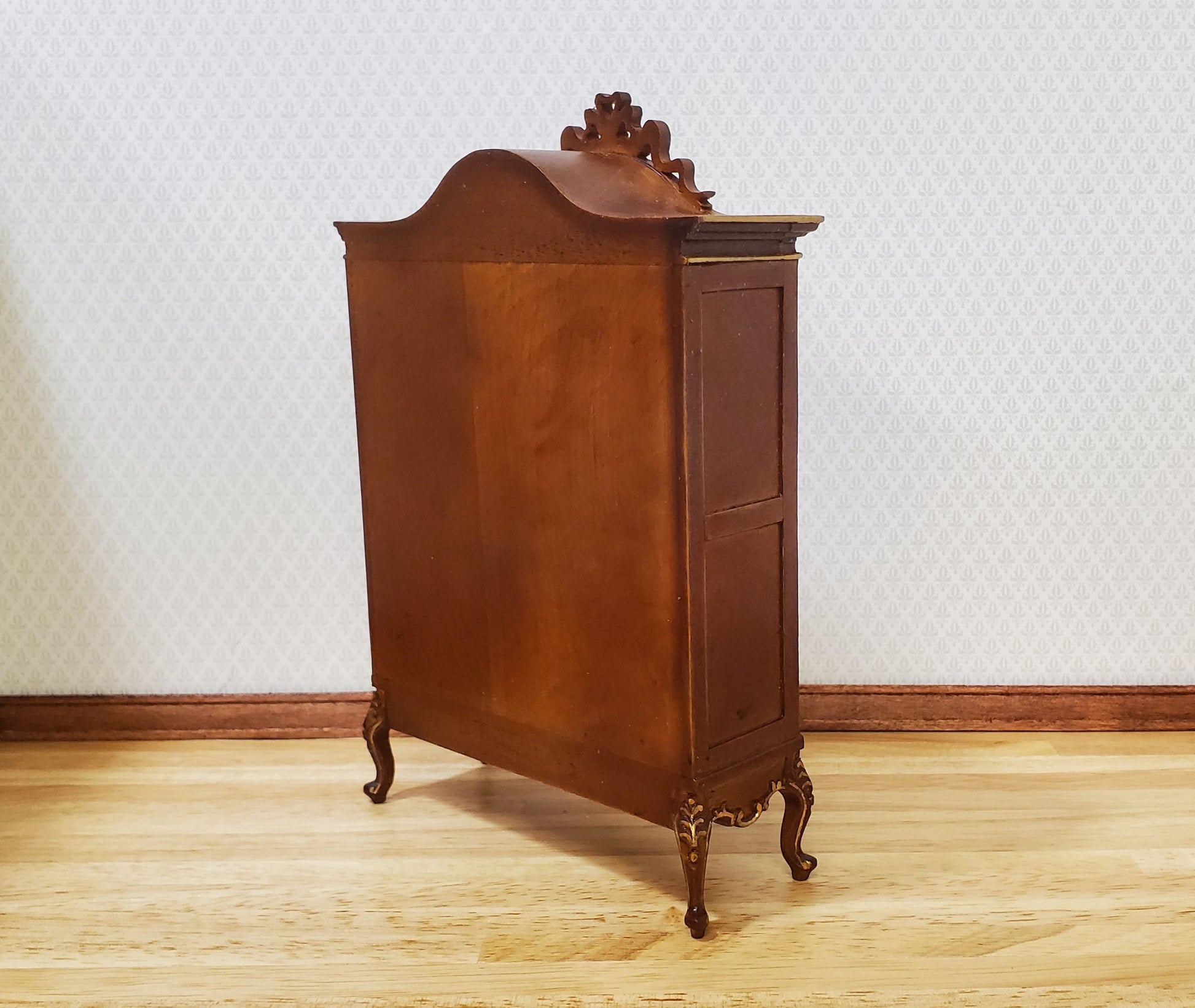 JBM Dollhouse Wardrobe Mirrored Closet Victorian Style 1:12 Scale Furniture