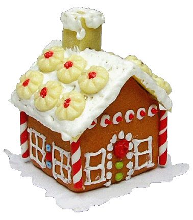 Dollhouse Gingerbread House Shortbread Cookie Roof 1:12 Scale Miniatures Food