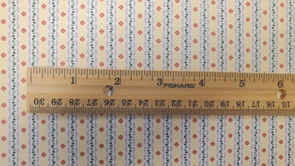 Dollhouse Wallpaper Ivy & Ribbons Pale Yellow Bradbury & Bradbury 1:12 Scale
