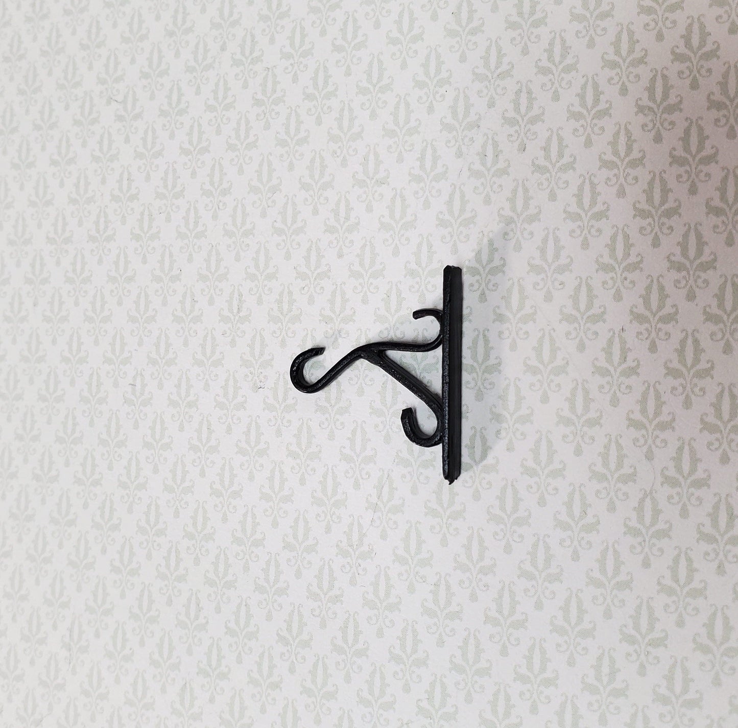 Dollhouse Plant Hanger Wall Hook Black Metal 1:12 Scale Miniature