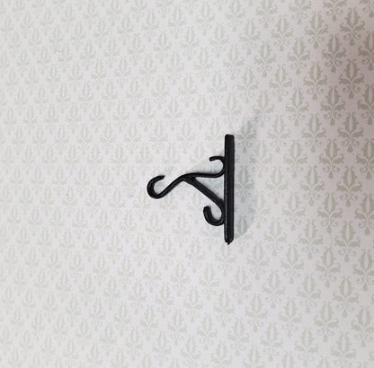 Dollhouse Plant Hanger Wall Hook Black Metal 1:12 Scale Miniature