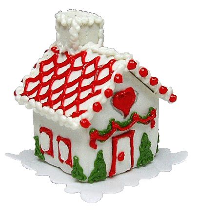 Dollhouse Gingerbread House Love 1:12 Scale Miniatures Food Bakery Kitchen