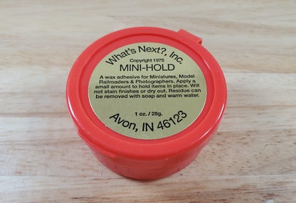 Mini Hold Wax by What's Next Red Jar 1oz Holds Miniatures in Place
