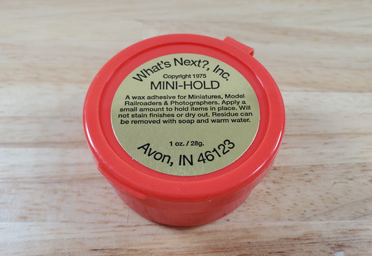 Mini Hold Wax by What's Next Red Jar 1oz Holds Miniatures in Place