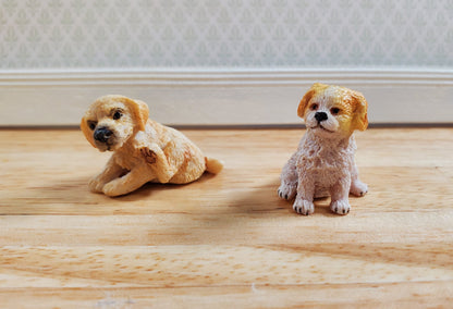 Puppy Dogs Set of 2 Puppies by Falcon Miniatures 1:12 Scale