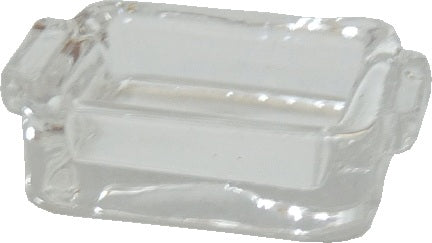 Dollhouse Clear Glass Casserole Dish with Handles 1:12 Scale Miniature Kitchen