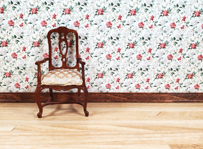 Dollhouse Wallpaper Wild Roses Floral 1:12 Scale by MiniatureCrush