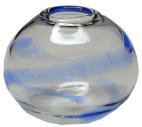Dollhouse Blue Swirled Glass Southwest Vase 1:12 Scale Miniature Decor