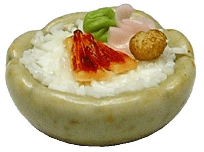 Dollhouse Sushi Lotus Bowl 1:12 Scale Miniature Food