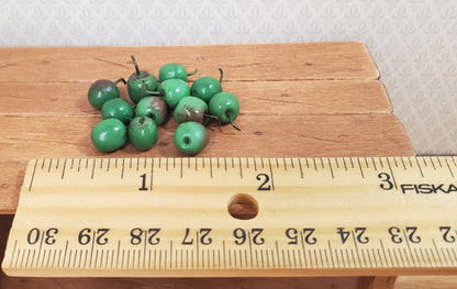 Dollhouse Green Apples Set of 12 1:12 Scale Miniatures Kitchen Food Fruit Grocer