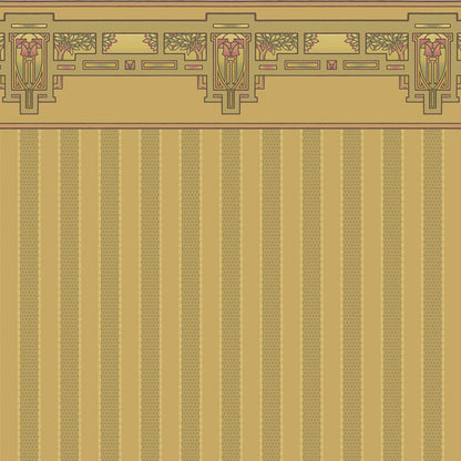 Dollhouse Wallpaper Apple Tree Frieze Arts Crafts Bradbury & Bradbury 1:12 Scale