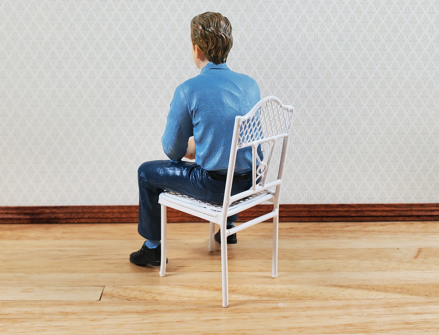 Dollhouse Modern Young Man Father Sitting Casual 1:12 Scale "Joel" Houseworks
