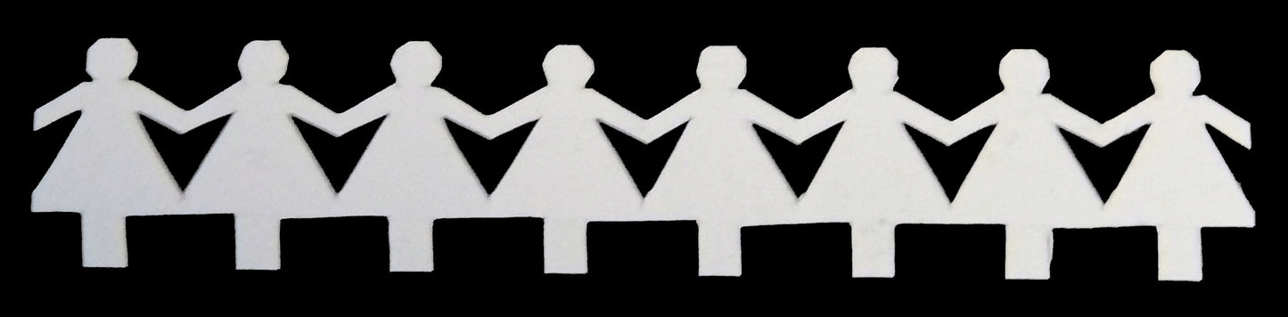 Dollhouse Paper Dolls Girls White 1:12 Scale Miniature