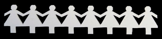 Dollhouse Paper Dolls Girls White 1:12 Scale Miniature