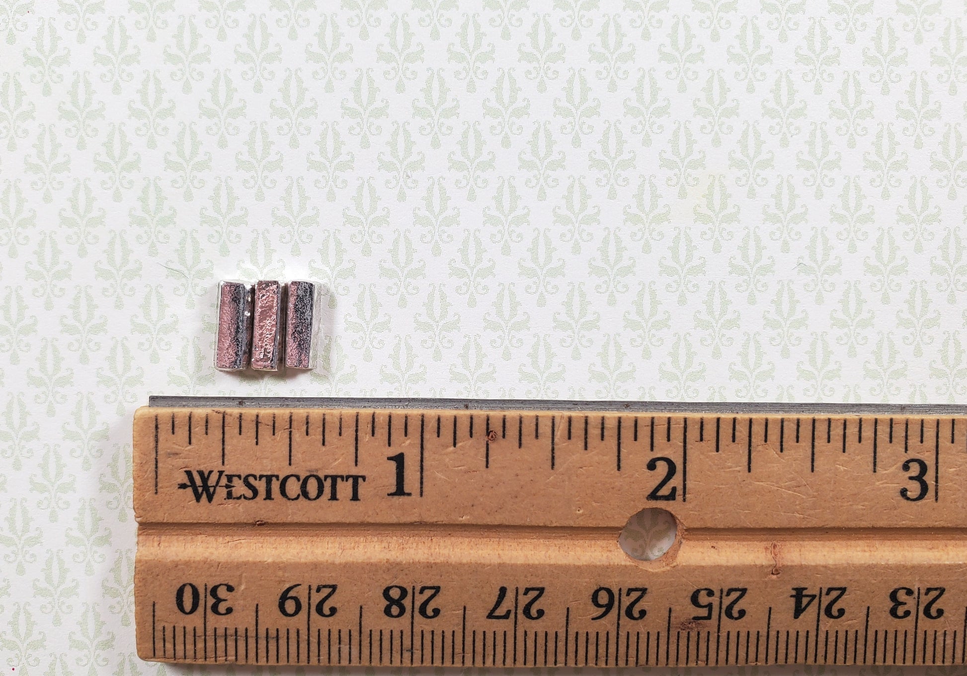 Dollhouse Silver Bullion Bars Set of 3 1:12 Scale Miniature