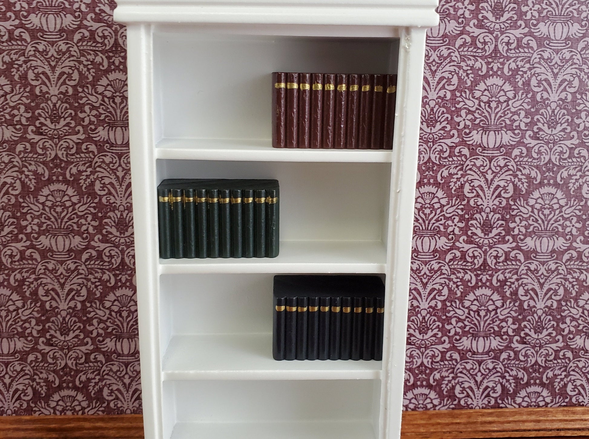 Dollhouse Miniature Wood Books Stack Set x3 1:12 Scale 3/4" tall