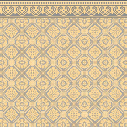 Dollhouse Wallpaper "Hachi" Japanese Floral Bradbury & Bradbury 1:12 Scale