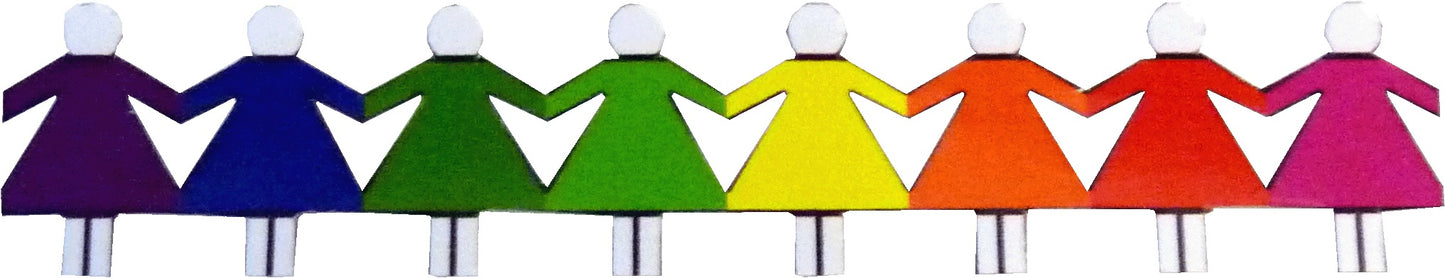 Dollhouse Paper Dolls Girls Multi Colors 1:12 Scale Miniature