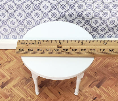 Dollhouse Kitchen Table Round White 1:12 Scale Miniature Furniture