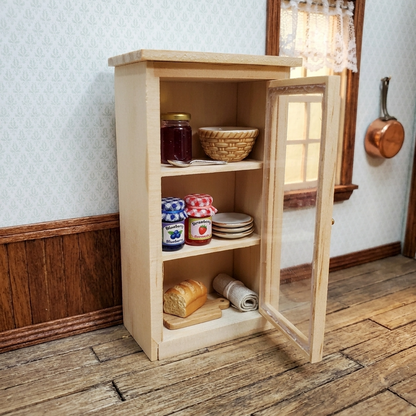 Dollhouse Jelly or Larder Cabinet Cupboard 1:12 Scale Kitchen Furniture Unpainted