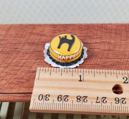Dollhouse Halloween Cake Black Window Spider 1:12 Miniature Food Prop