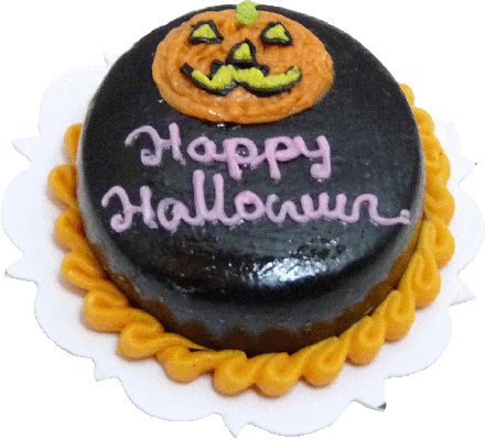 Dollhouse Happy Halloween Cake 1:12 Scale Miniature Dessert