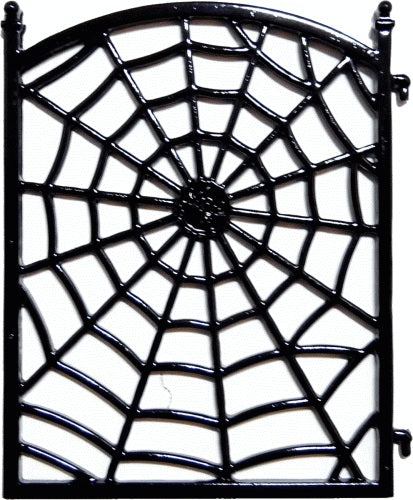 Dollhouse & Fairy Garden Black Cobweb Garden Gate