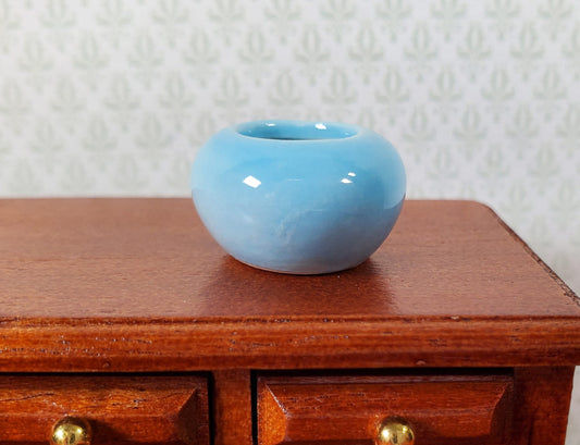 Dollhouse Small Light Blue Ceramic Vase 1:12 Scale Miniature