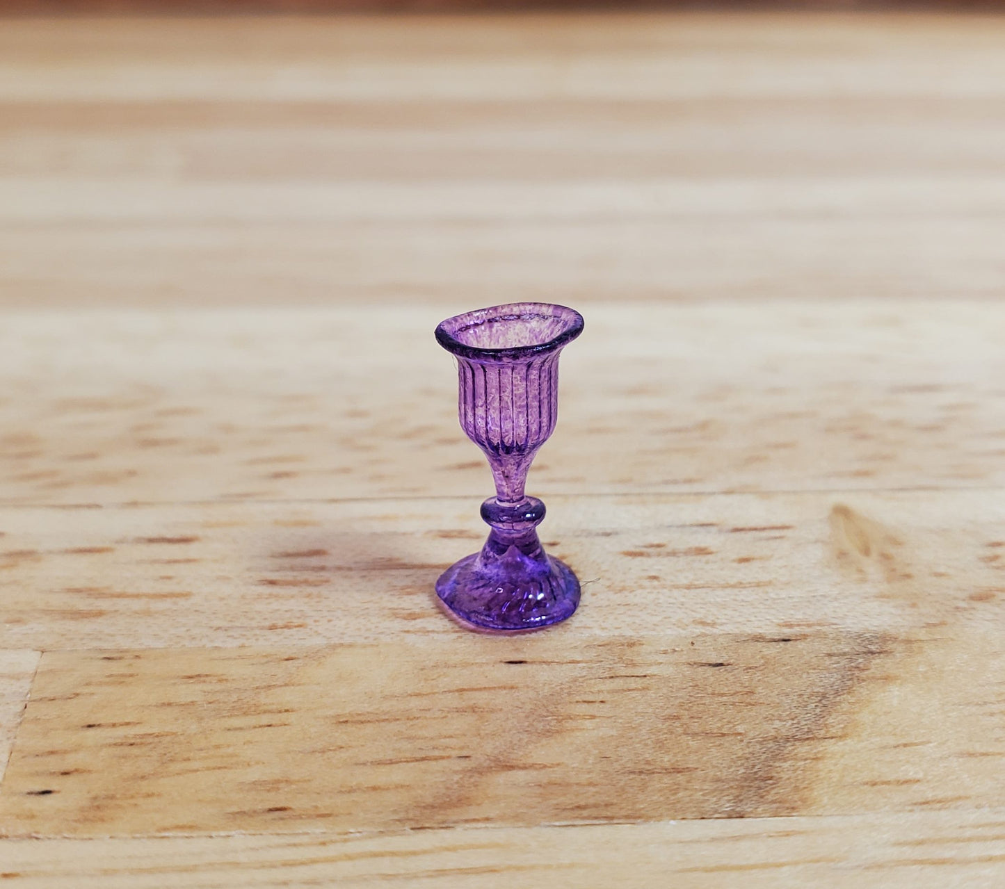 Dollhouse HALF SCALE Wine Glass or Water Goblet Purple 1:24 Miniature