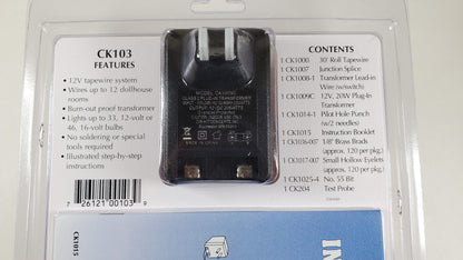 Dollhouse Large House Wiring Kit 33 Bulbs 12 Volt Tape Wire System Cir-Kit Concepts