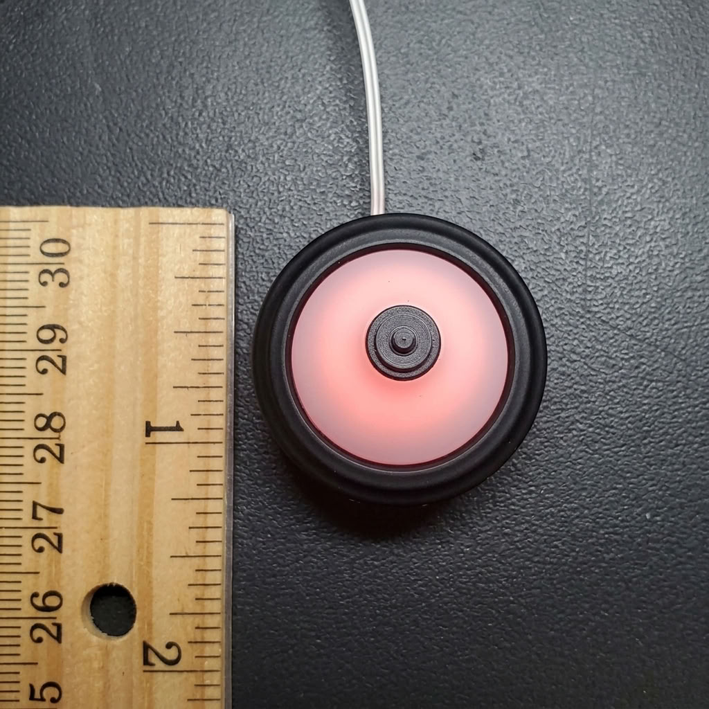 Dollhouse Round Ceiling Light Black 12 Volt Electric with Plug 1:12 Scale
