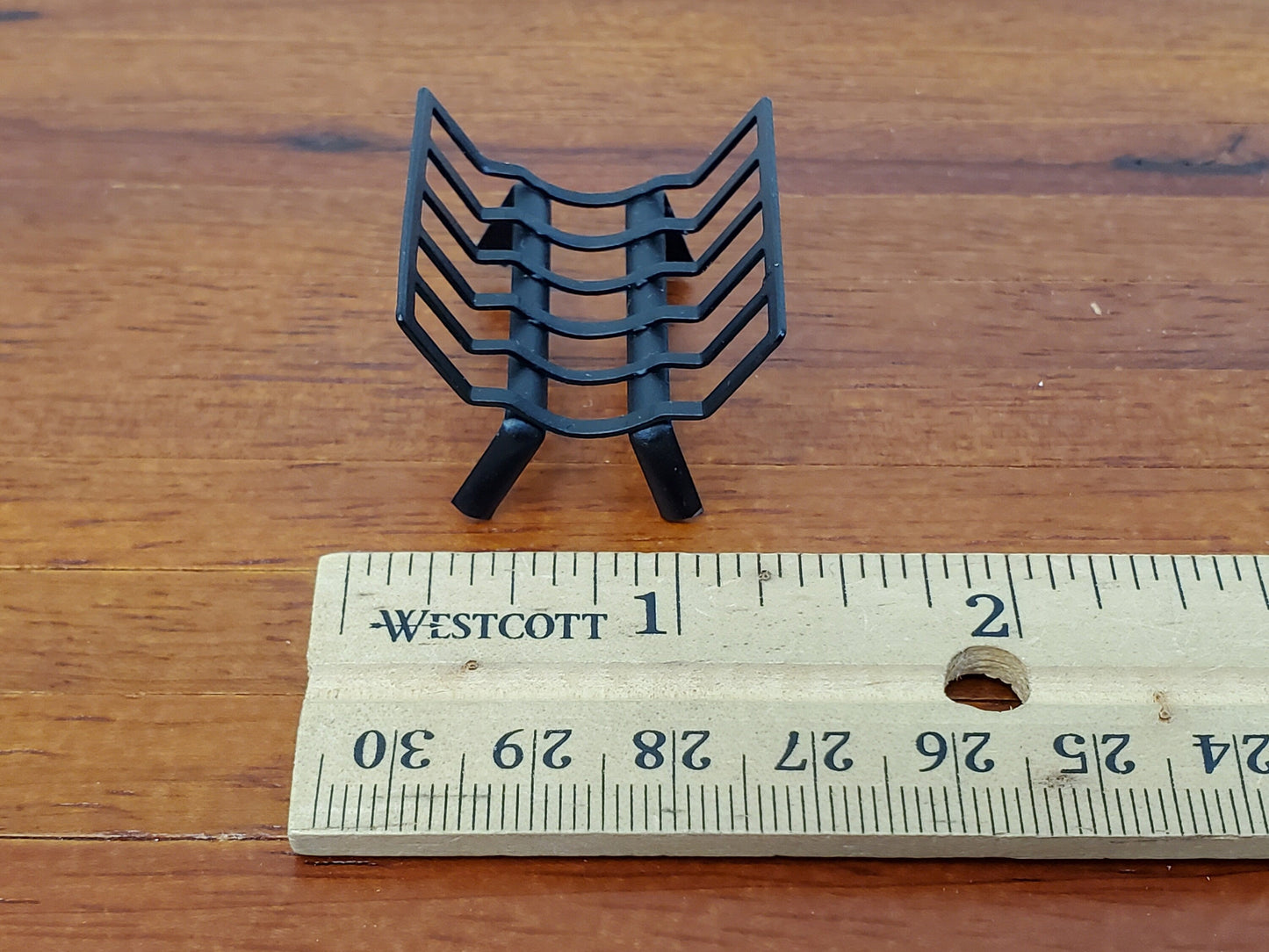 Dollhouse Fireplace Grate Log Rack Black Metal 1:12 Scale Miniature