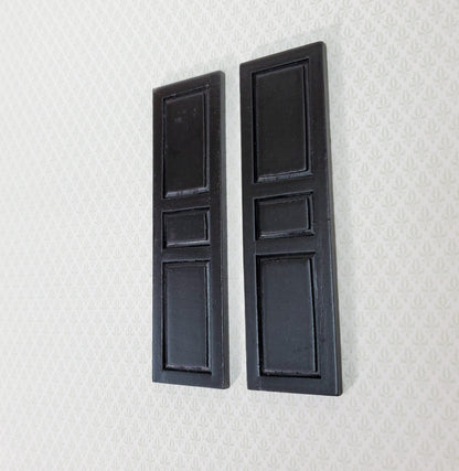 Dollhouse Miniature Shutters 3 Panel 1 Pair BLACK 1:12 Scale 4 5/8" CLA75021