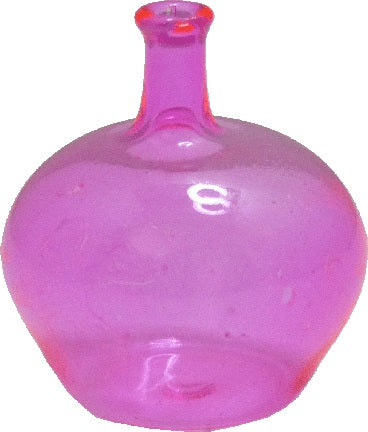 Dollhouse Bright Fluorescent Pink Glass Demijohn 1:12 Scale Miniature