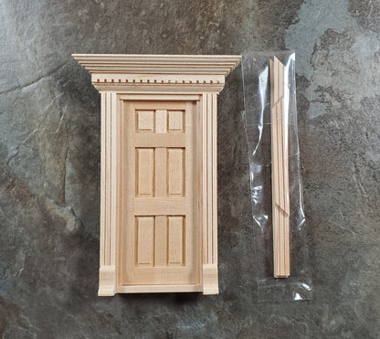 Dollhouse HALF SCALE 1:24 Exterior Yorktown Door Wood HWH6014 Houseworks
